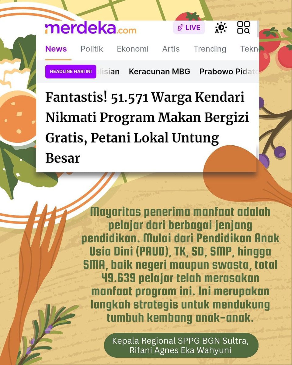 Doramoni1's tweet photo. Dengan ada nya #MakanBergiziGratis semoga anak2 jadi semakin sehat dan semangat belajarnya https://t.co/RLFzI6GV2b