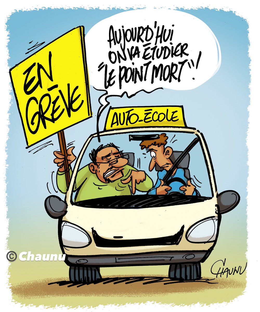 EmmanuelChaunu's tweet photo. âïž ml@ #dessin pour @ouestfrance aujourdâhui : organisations dâauto-Ă©coles et dâinspecteurs du permis de conduire rĂ©clament plus de places Ă lâexamen #autoecole #actu #dessindepresse https://t.co/Jq7dl4U16v
