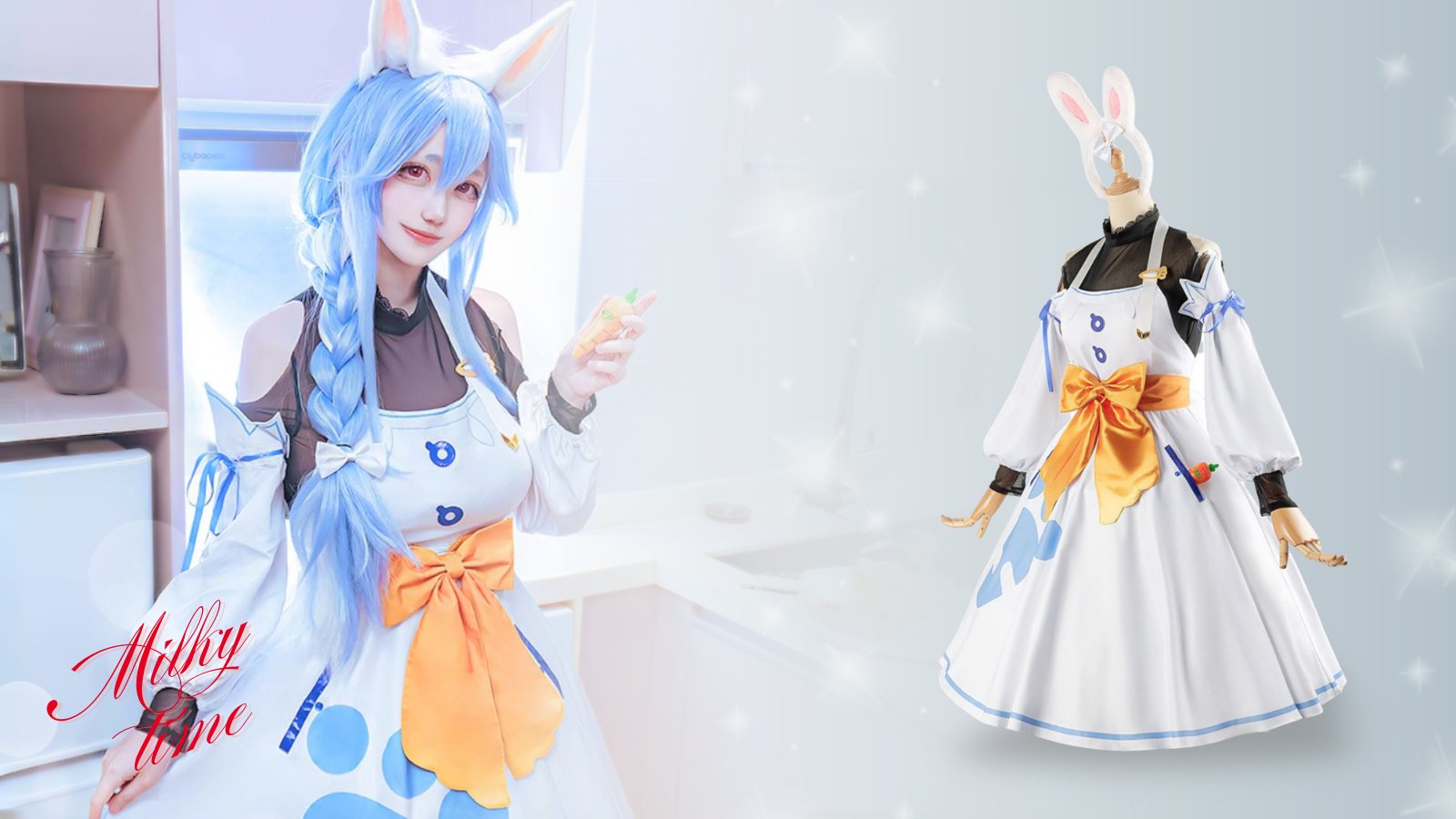 兎田ぺこら 私服風衣装 コスプレ ウィッグ フルセット 兎田ぺこら コスプレ フルセット 兎田ぺこら コスプレ ウィッグ付き