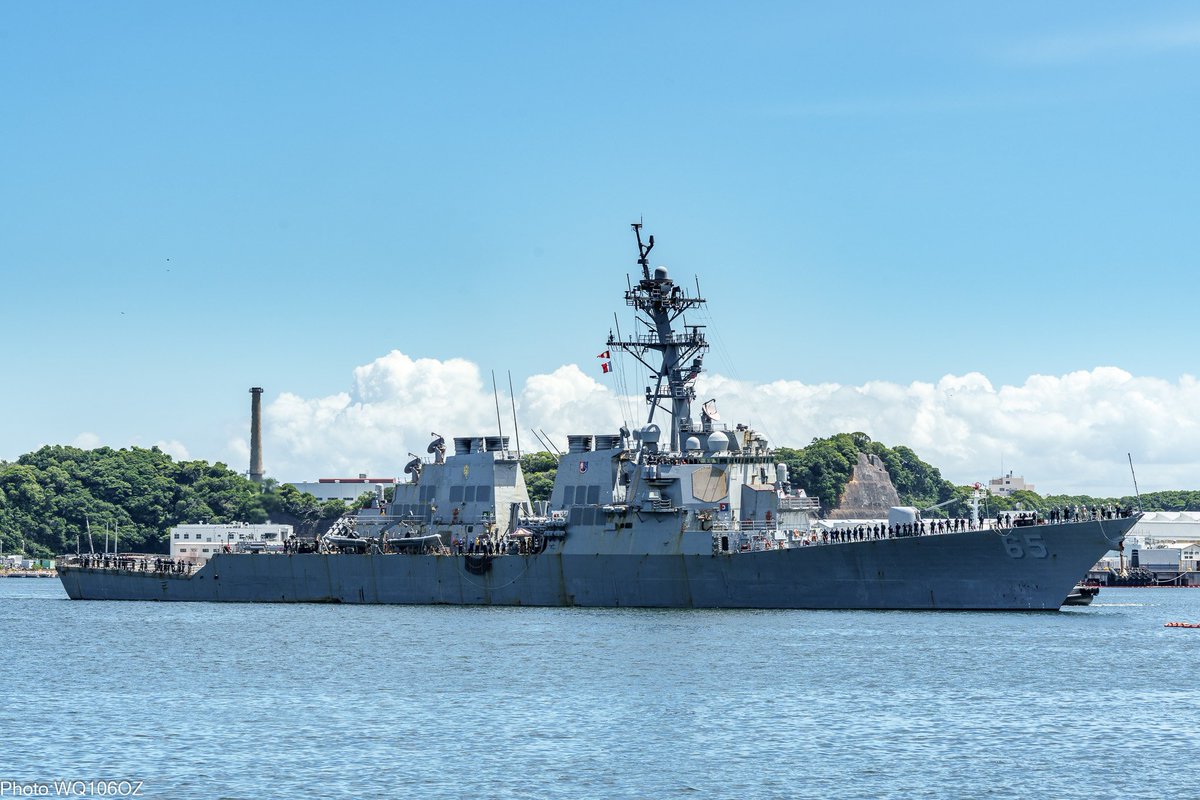weiqi_xiulang's tweet photo. さよならベンフォールド🇺🇸
#DDG65 #Benfold #7thFleet #Sayonara https://t.co/PhIA86yUWs