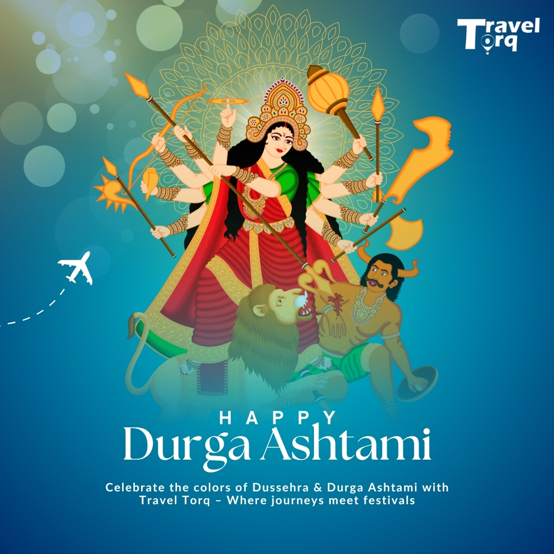 TravelTorq's tweet image. 🙏✨ Happy Durga Ashtami! ✨🙏
May Maa Durga bless you with strength, wisdom, and happiness. 🌸

❤️ Travel Torq – Where journeys meet festivals!

#DurgaAshtami #HappyDussehra #traveltorq #FestiveTravel #CelebrateIndia