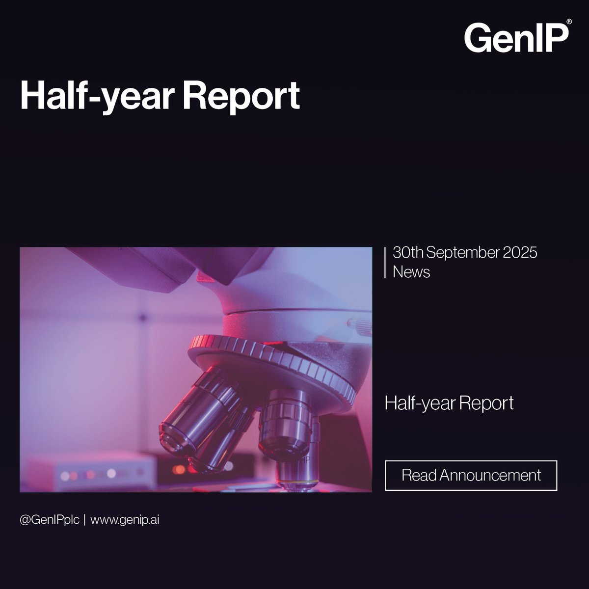 GenIPplc's tweet image. Half year results for the period ended 30 June 2025

Our outstanding orderbook of $813k as of 30 June 2025 demonstrates both the scalability of our AI-powered model and the universality of the challenges we help clients solve.

Read full report: londonstockexchange.com/news-article/G…