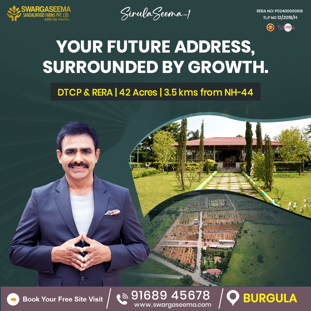 swargaseema's tweet image. Sirulaseema 1 is a 42-acre fully developed venture with plots just 3.5 km from NH-44, inside the RRR, with clear titles, roads, plantations, drainage &amp;amp; electricity.
Ready to see how real this can be?
Reach out us Now.
#Sirulaseema1 #InsideRRR #DTCPPlots #RERARegistered