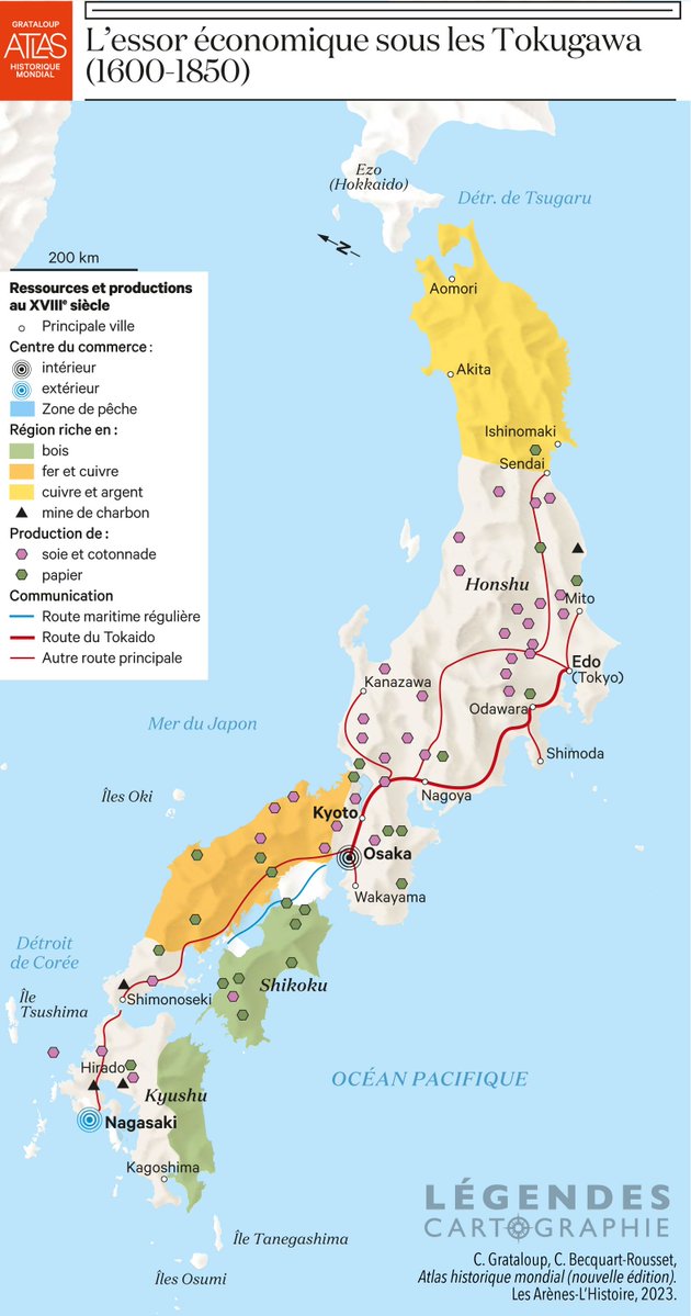 DOSSIER] Histoire du Japon
Des samouraïs à l’unification Tokugawa, puis de l’ouverture forcée sous l’ère Meiji et son expansion impériale. D’Hiroshima à sa renaissance pacifique, explorez l’histoire du Japon en 7 cartes cette semaine. 
➡️ La carte du jour : La dynastie Tokugawa