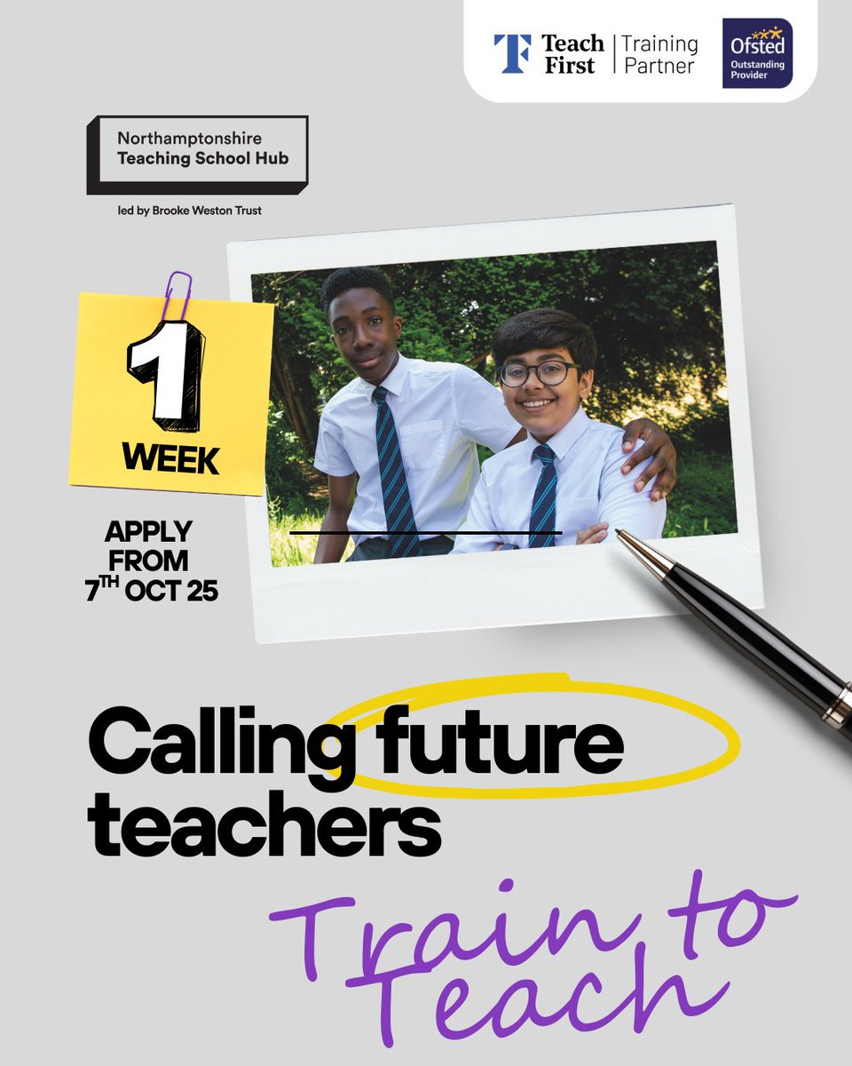 Train to Teach with Northants Teaching School Hub tweet media