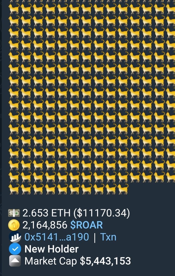 fiirii88's tweet photo. $11K $ROAR Buy ๐ฅ
#HTX #HTXDAO #htx_cat #Manyu https://t.co/khKO47Aa96