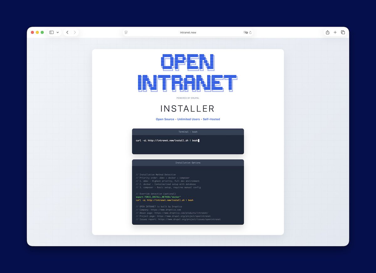 droptica's tweet photo. π Open Intranet now comes with a new easier installer, making setup faster and more intuitive than ever! Check it out here: https://t.co/qogb073H8m π
#OpenIntranet #Intranet #IntranetInstaller #IntranetNew #OpenSource #IntranetSolution https://t.co/eprYJohYyc