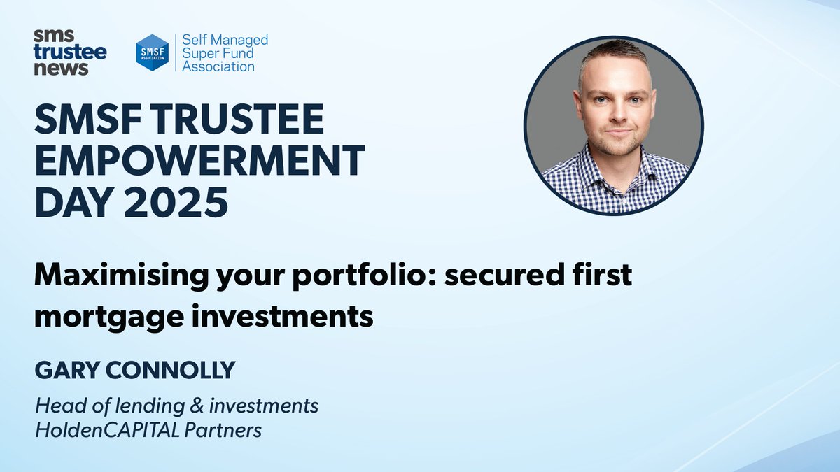 smstrusteenews's tweet photo. π¬ NEW VIDEO RELEASE! #SMSFTED Hightlights
Maximising your portfolio: secured first mortgage investments
HoldenCAPITAL Partners head of lending and investments Gary Conolly unpacked strategies for maximising portfolios at the recent SMSF Trustee Empowerment Day. Watch the full video: https://t.co/iolnwwrahT
Missed the event? Donβt worry! You can still register to watch all the sessions online: https://t.co/37fEpRIkpb
#SMSFtrustees #smstrusteenews #financialinvestment #SMSFTED