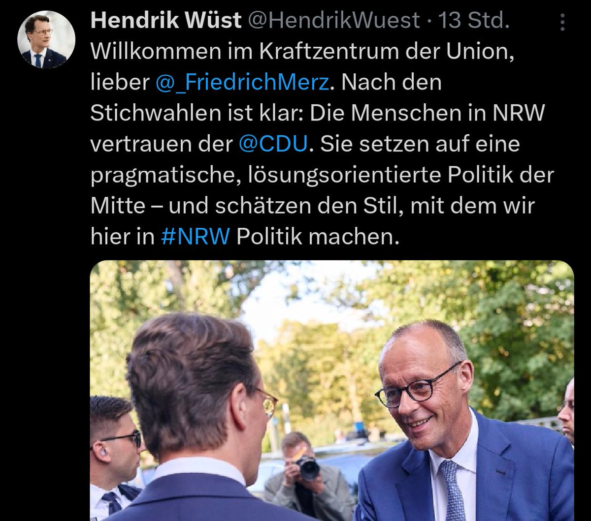 Wie viele gezielte kleine Nadelstiche gegen Friedrich #Merz, gegen die CDU Performance in Berlin passen in einen Tweet? Hendrik Wüst: Ja.