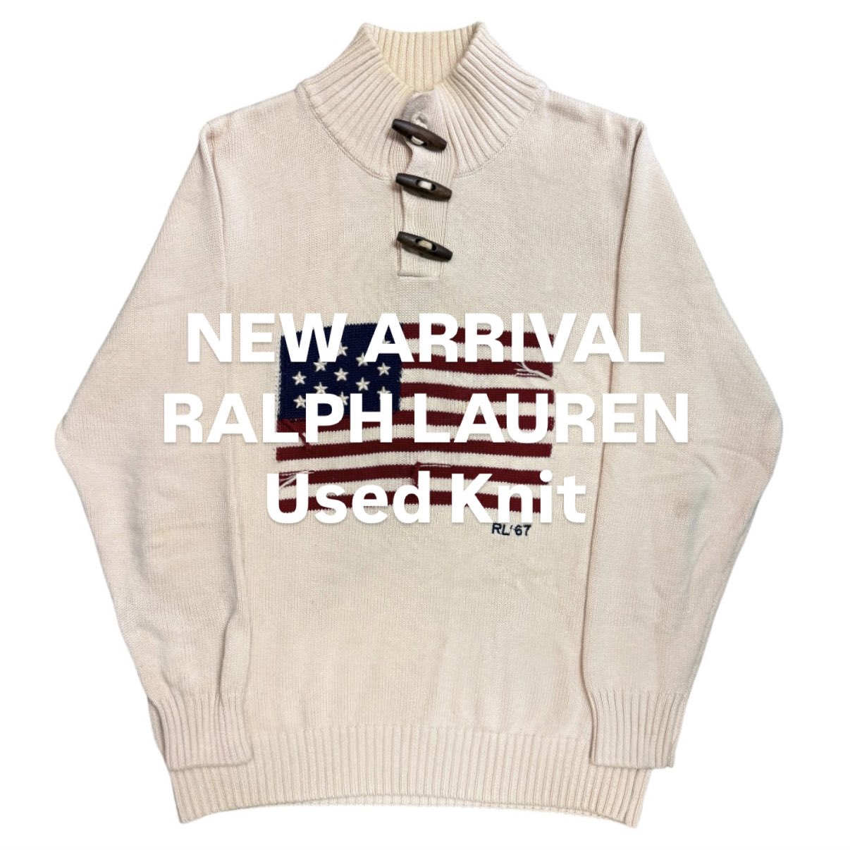 RALPH LAUREN ホワイトベージュのニットポンチョ RALPH LAUREN ホワイトベージュのニットポンチョ RALPH LAUREN