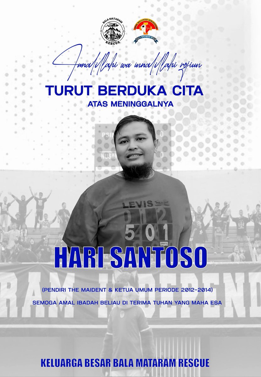 Turut berduka cita atas meninggalnya  mas Hari Santoso / soso.