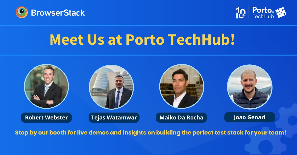 browserstack's tweet image. 🚀 Countdown to Porto Tech Hub 2025 is on!
Team BrowserStack will be at Alfândega do Porto on 7th October—and we’ve got something exciting lined up for you.
✅ Stop by our booth for live demos on AI-powered testing
✅ Chat with our experts about solving your toughest QA…