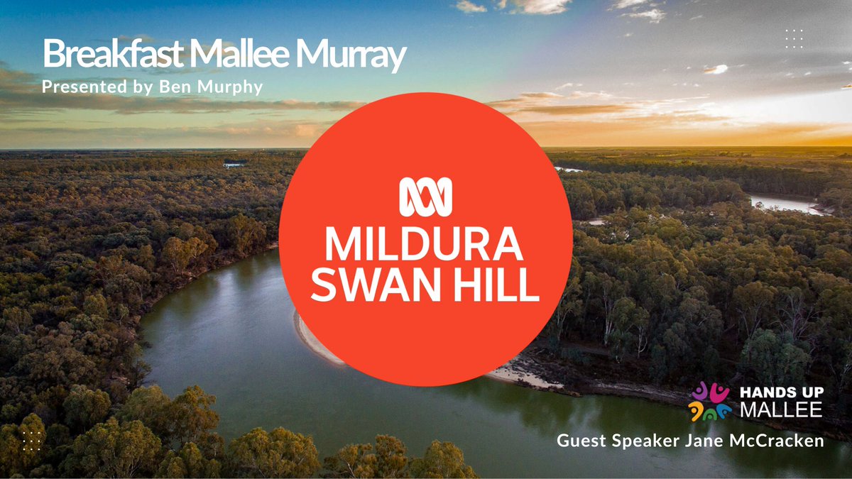 🎙️ Hands Up Mallee Calls for Local Community Members on ABC Radio

Jane McCracken, Executive Officer at Hands Up Mallee, joined Ben Murphy on Breakfast with Ben Murphy on ABC Mildura Swan Hill to share how the Hands Up Mallee Collaborative Governance structure is driving real