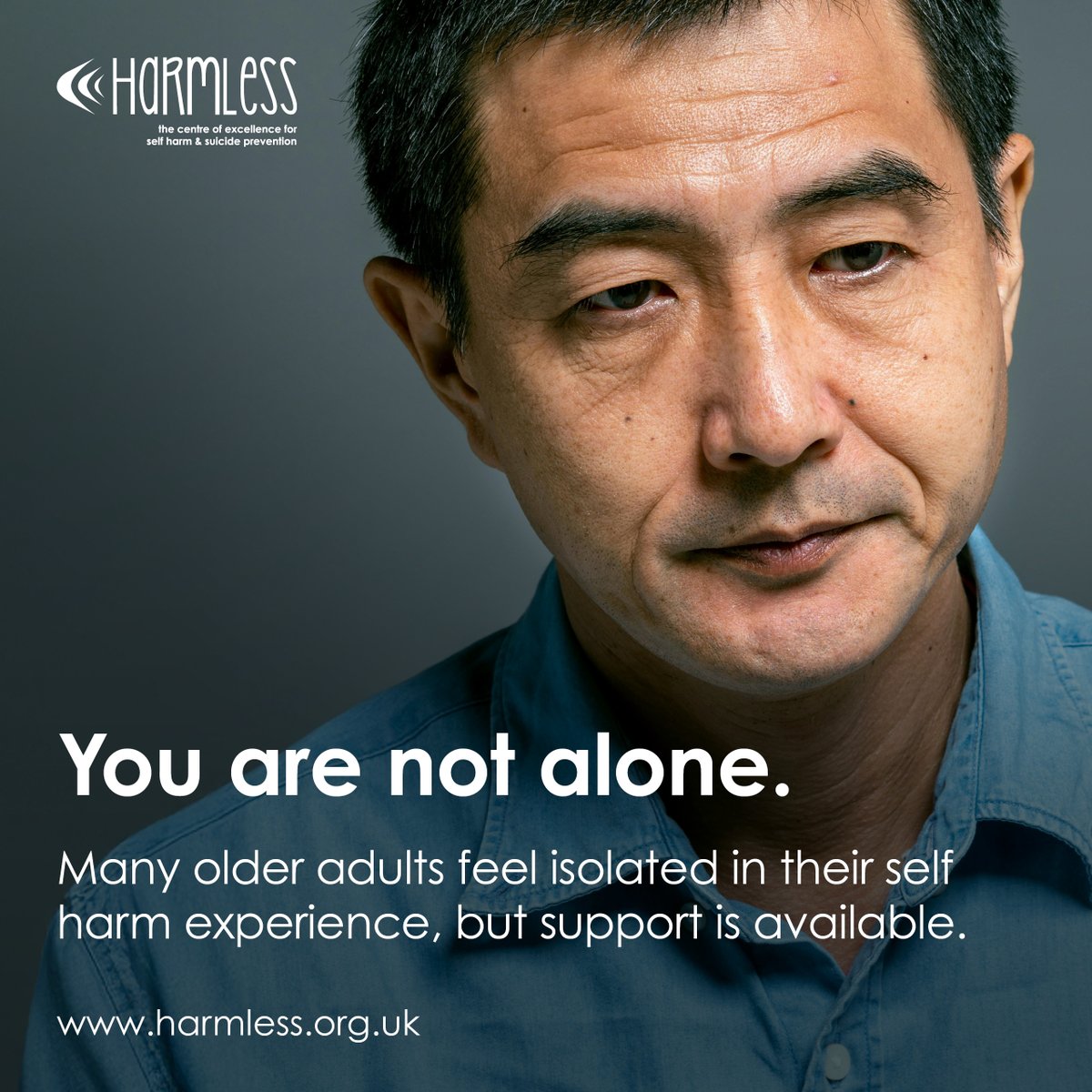 HarmlessUK's tweet photo. Self harm doesn't have an age limit – it’s a coping mechanism that can persist or even begin later in life. If you need support, you can make a referral here: https://t.co/CwJHJTLAlP https://t.co/dRNU1ZoZcD