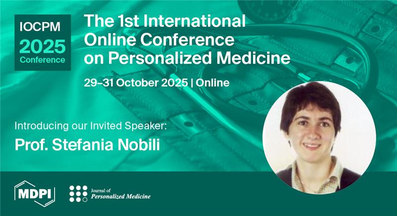 JPM_MDPI's tweet image. 🌟Welcome Prof. Stefania Nobili as an invited speaker and host of #IOCPM 2025!
 
She’ll share her insights on #Methodologies and Applications in #Pharmacogenetics for Precision Medicine.
 
👉Register to learn from her expertise and join the discussion: sciforum.net/event/IOCPM202…