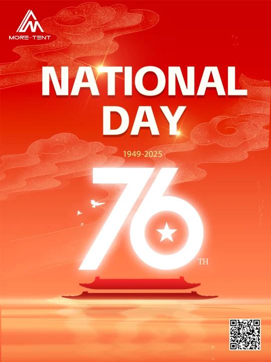 Happy China National Day! Best wishes to everyone!
We will have a holiday from Oct. 1 to Oct. 8 and will be back to work on Oct. 9
glamping-hotel.com