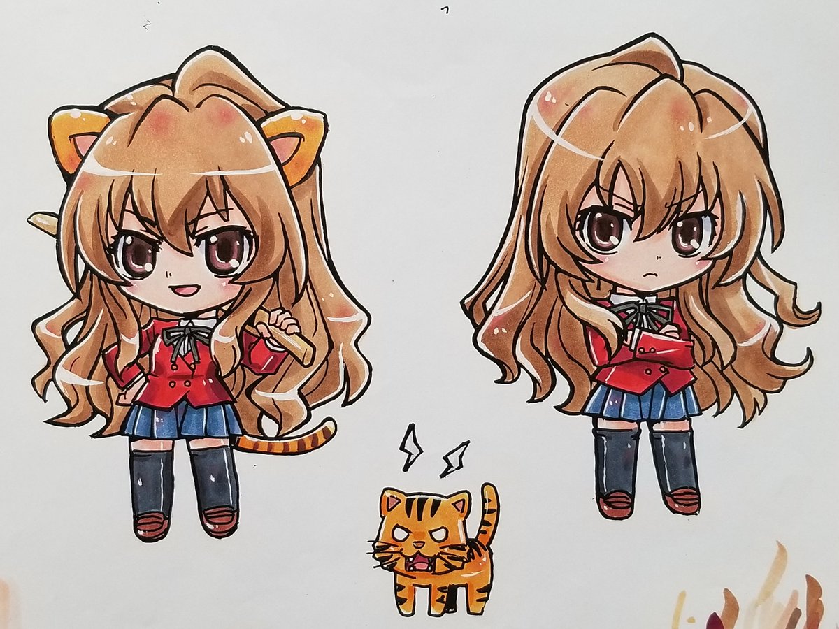 逢坂大河 「とらドラ!さん ファンアート リサイクル #とらドラ」|ここまひ（赤い靴CLUB)のイラスト