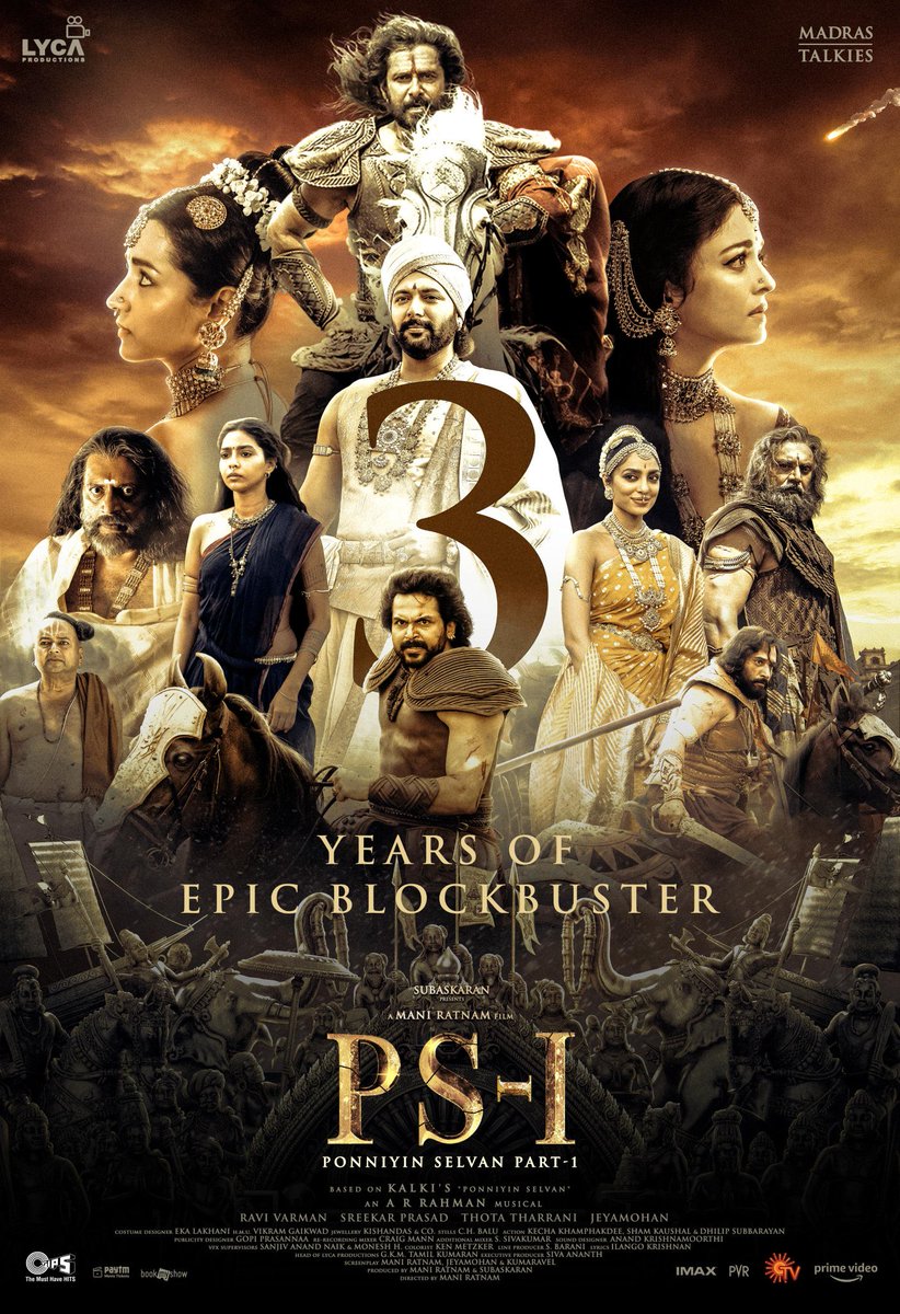 KUDALINGAM49671's tweet image. Epic Blockbuster 💯 

#3YearsOfPonniyinSelvan