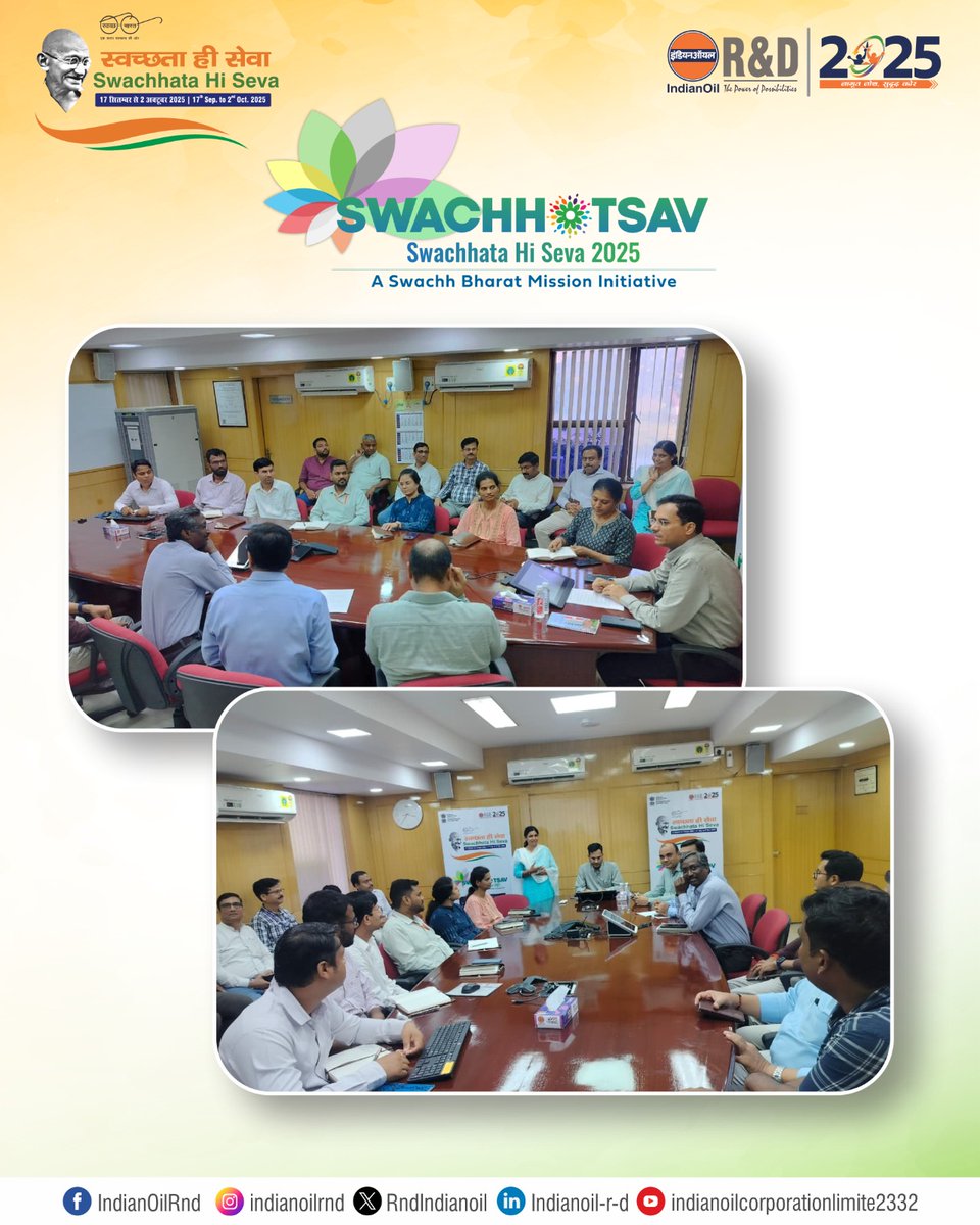 RndIndianoil's tweet image. As part of Swachhata Hi Seva campaign, IndianOil R&D organized an informative lecture for employees on the topic, "Plastic Circularity for Swachha Bharat - Driving Cleanliness, Sustainability, and Innovation", sensitizing them on the principles of circular economy and the…