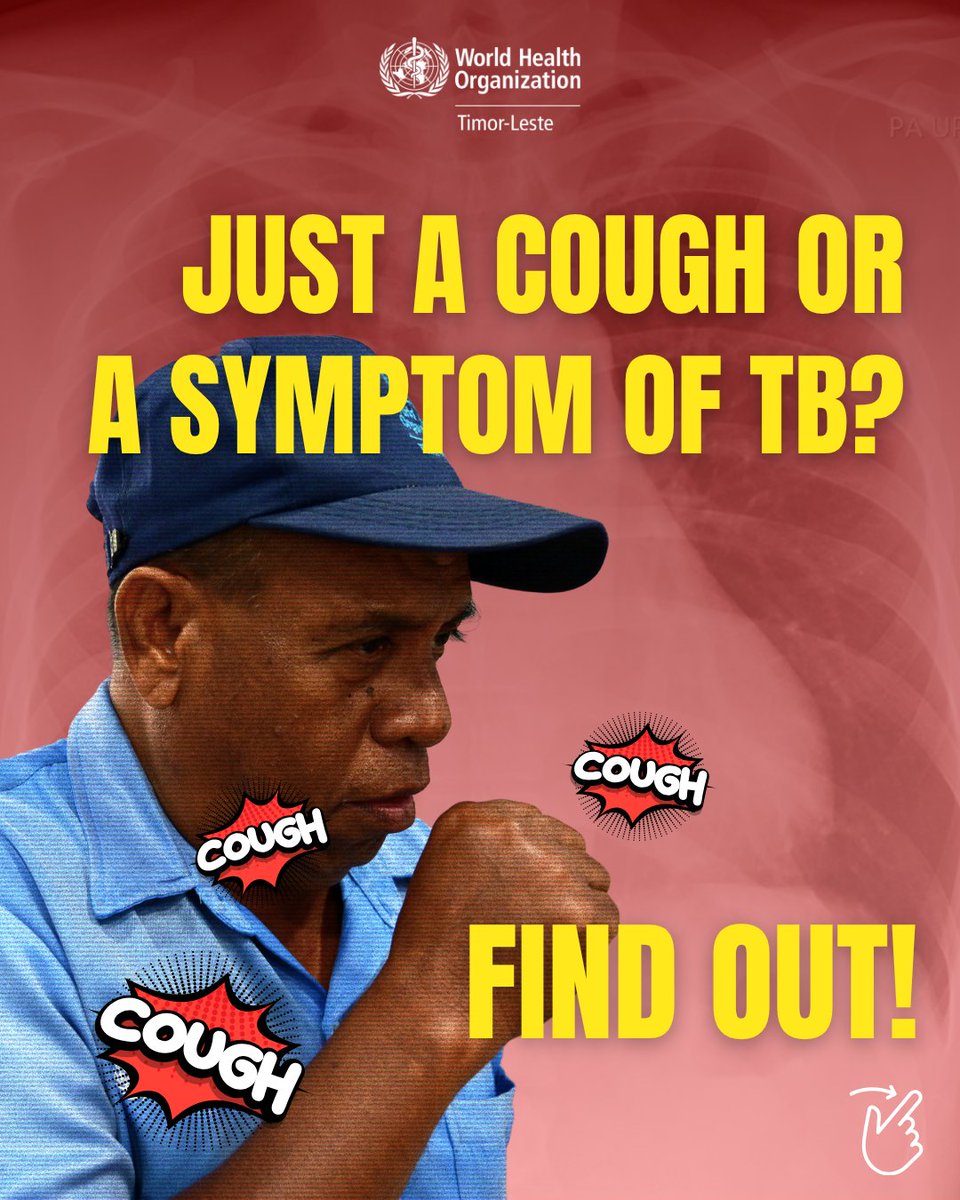 WHOTLS's tweet image. Not every #cough is simple. Could it be #TB? Let’s find out