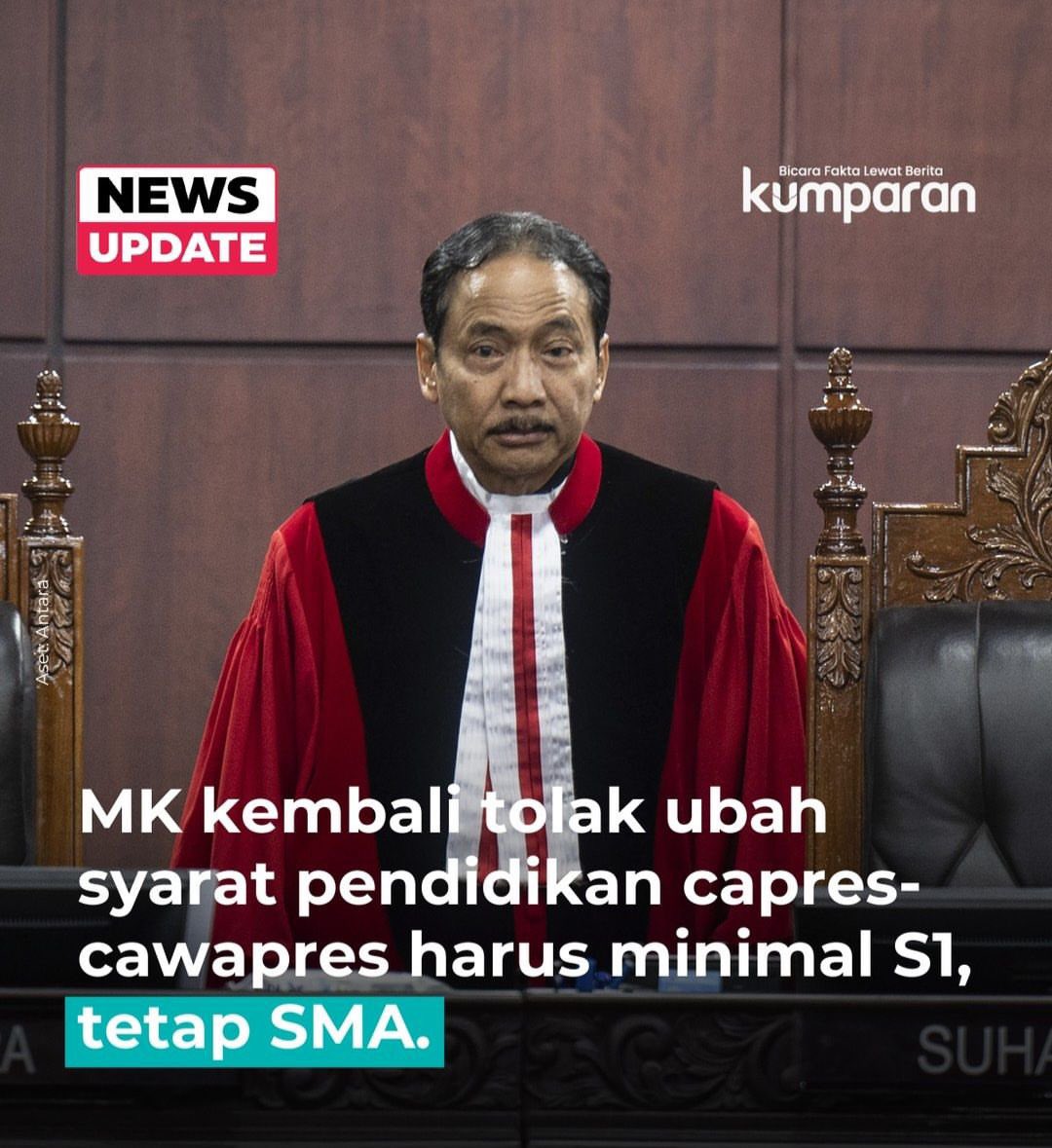 Staff admin aja harus s1 apalagi pimpinan kantornya, ini mau mimpin negara boleh sma