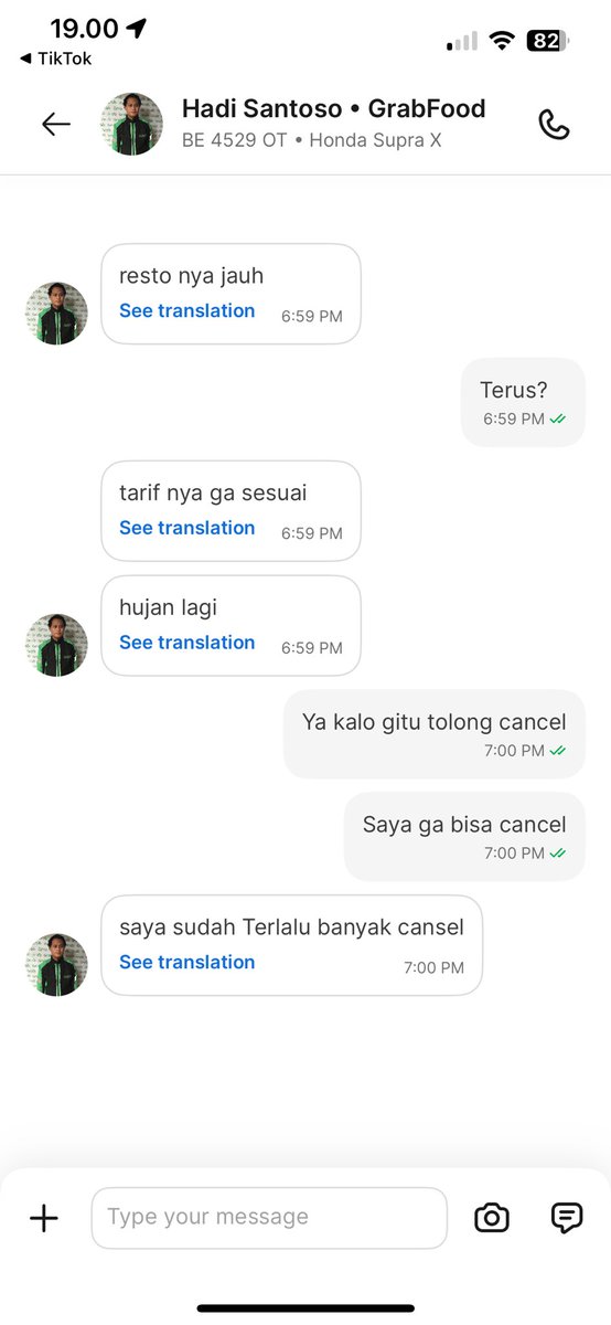 valdiand9's tweet photo. Terus gw mesti gimana @GrabID ? Kalo bisa cancel juga gw akan cancel ini orderan, tapi kan gw gak bisa cancel. https://t.co/VOUruXYPvC