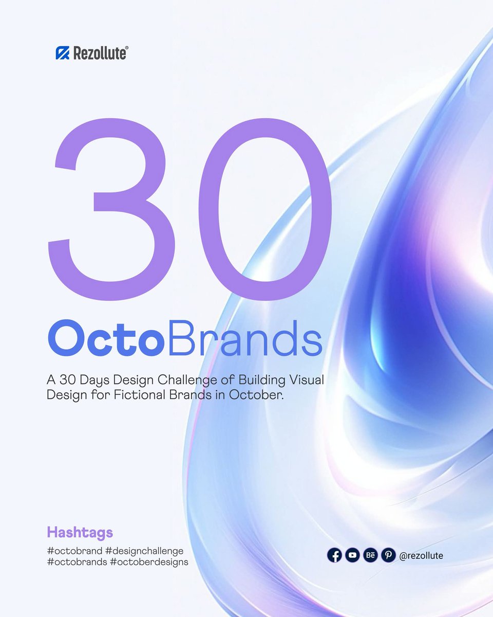 We're starting out a 30 Days Design Challenge of Building Visual Design for Fictional Brands in October.

Let me know if you're interested.

#octobrand #designchallenge
#octobrands #octoberdesigns