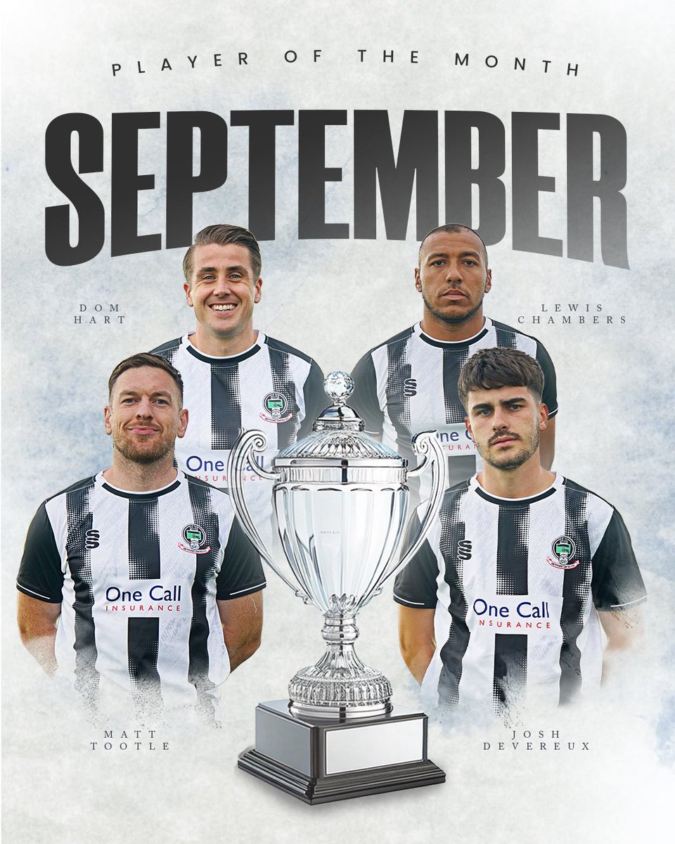 𝐏𝐥𝐚𝐲𝐞𝐫 𝐨𝐟 𝐭𝐡𝐞 𝐌𝐨𝐧𝐭𝐡 🤩

Your September nominees are Dom Hart, Lewis Chambers, Matthew Tootle and Josh Devereux.

Please vote in the poll below ⬇️

#UTB 🖤