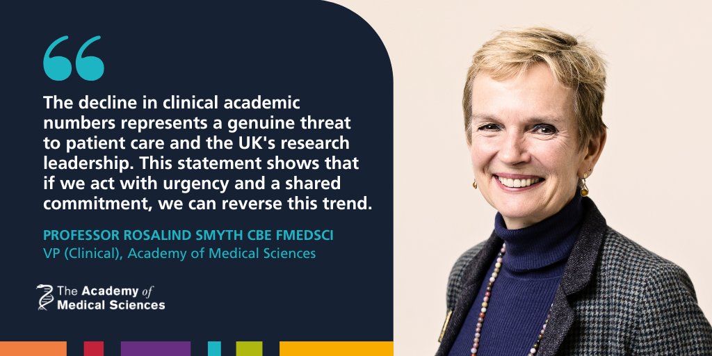 acmedsci's tweet image. Today we’re proud to share our Clinical Academics Summit statement, signed by 40+ organisations 🤝

⚠️ Clinical academics are declining
✅ Our summit committed to action to help reverse this trend

👉 Read the full statement: bit.ly/4o0g43m