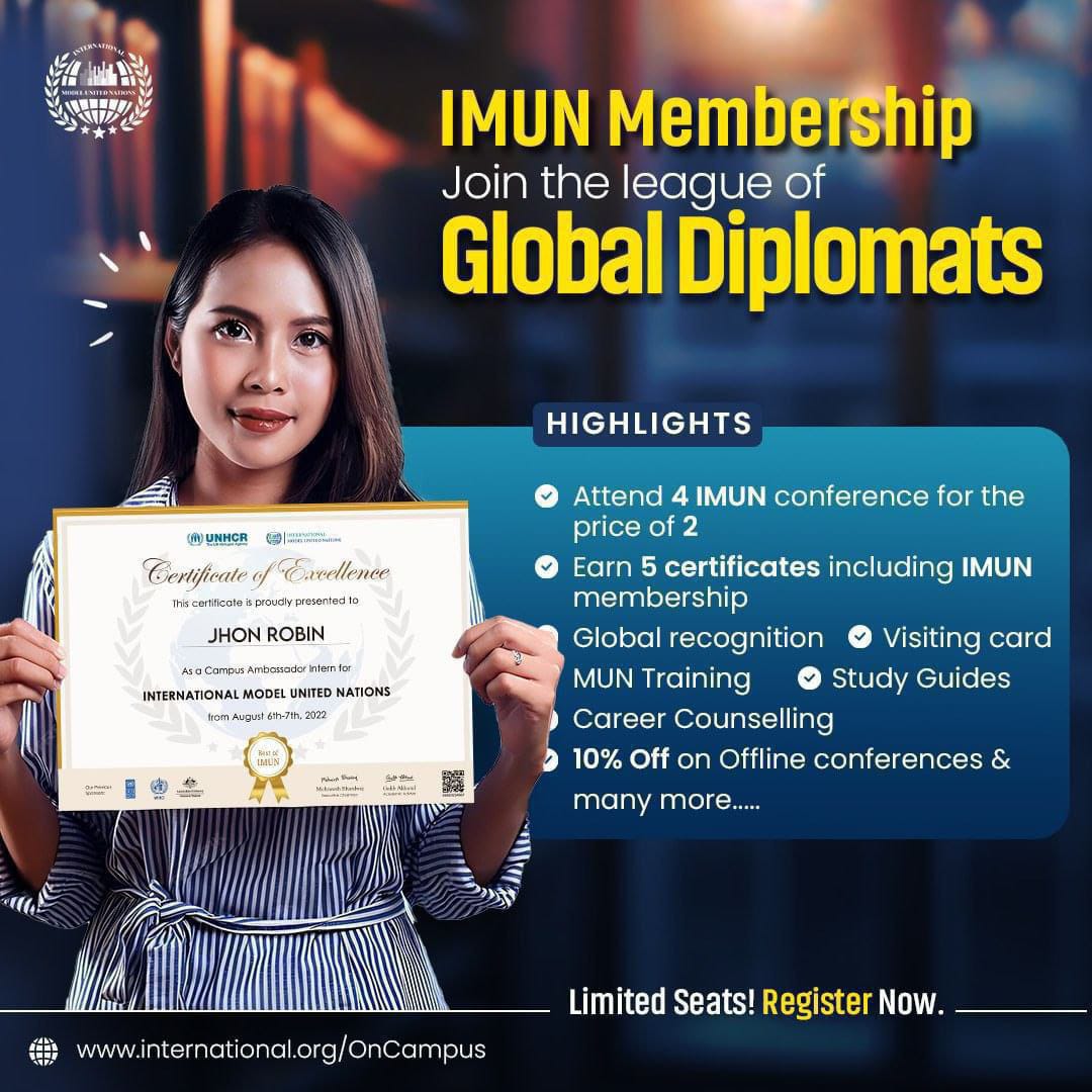 MahnoorInayat's tweet photo. Unlock global leadership with IMUN Membership
🎓 4 Conferences for the price of 2
🏅 5 Exclusive Certificates
🌐 Network with 190+ countries
🎟 Use referral code SE7061 for $4 / ₹300 OFF!
https://t.co/JSMDXhs2kZ
@imunofficial 
#IMUNMembership #FutureLeaders #GlobalDiplomats https://t.co/zOfatvauwv