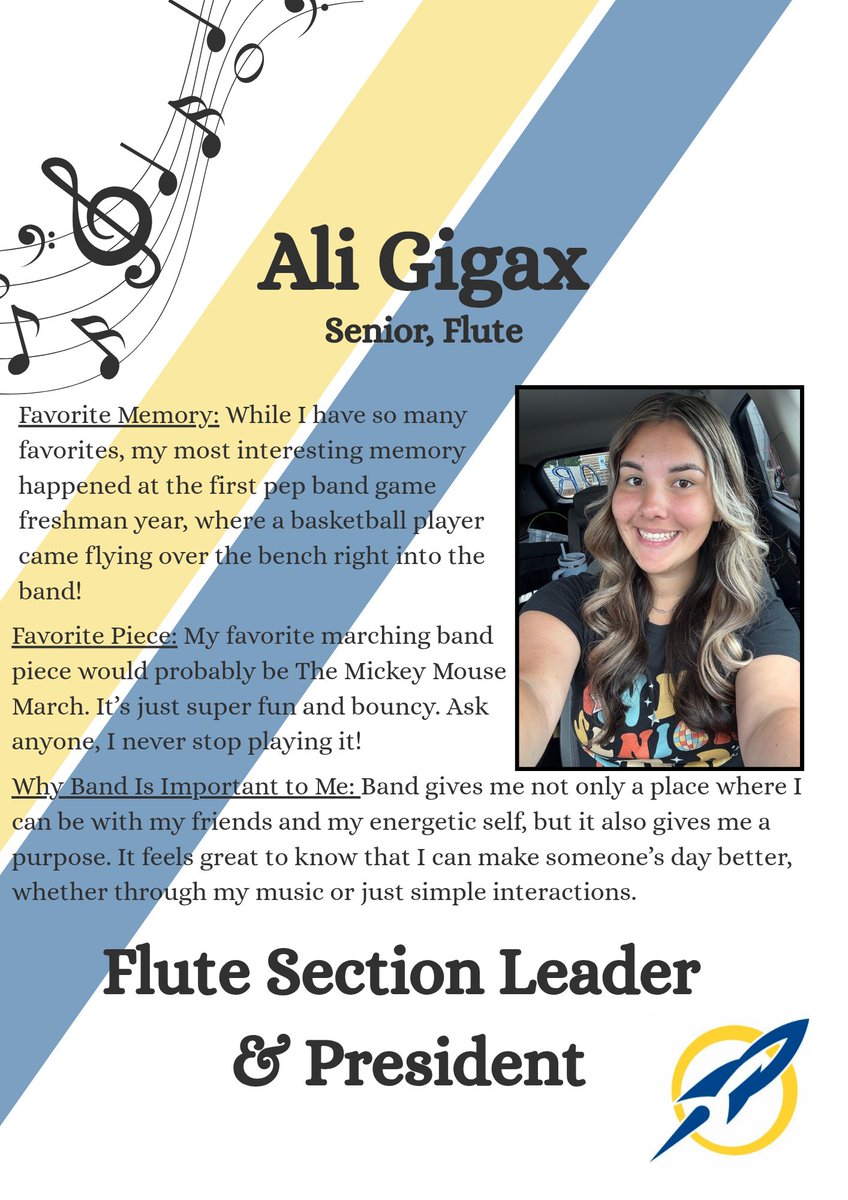 This week's Leadership Spotlight---Band President, Ali G.