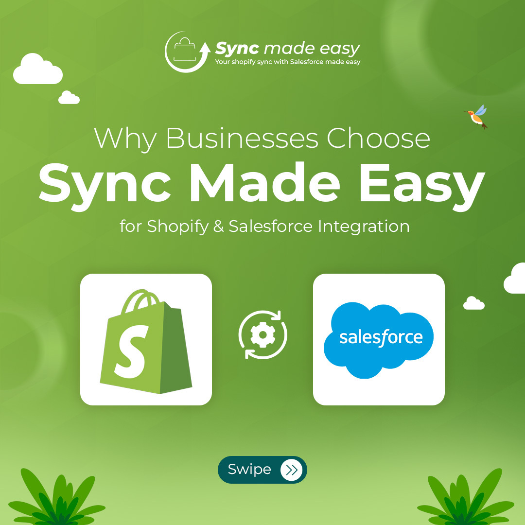 SyncMadeEasy's tweet image. No more juggling platforms. With Sync Made Easy, your data updates itself while you focus on scaling your business.
Read more: blog.syncmadeasy.com/salesforce-sho…
#SyncMadeEasy #SalesforceIntegration #ShopifyIntegration #RealTimeData #BusinessEfficiency #AutomateYourWork