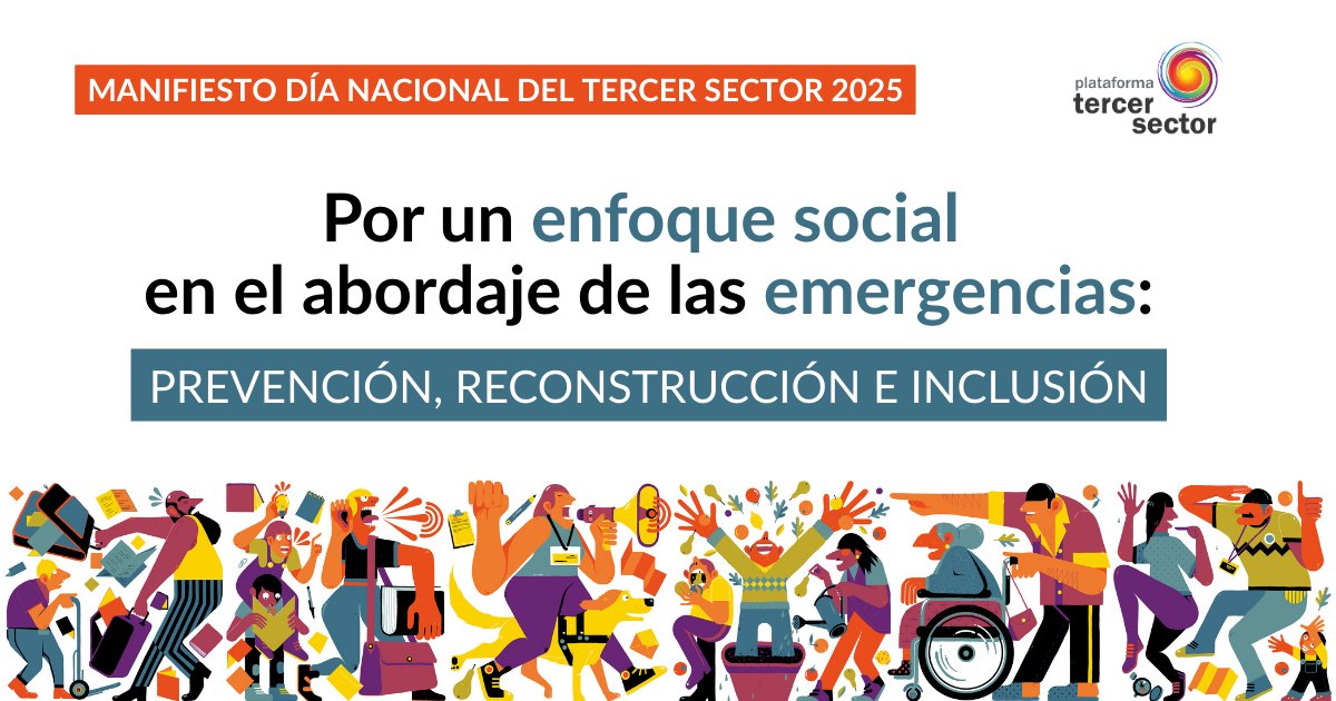 El #TercerSector es un pilar esencial en la prevención y reconstrucción de las #emergencias. 
📝 Si tú también estás de acuerdo, ¡firma el manifiesto del #DíaDelTercerSector! 
plataformatercersector.es/dia-nacional-d…