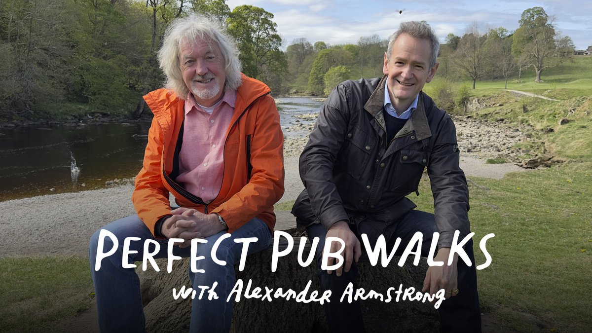 4Viewers's tweet photo. In this new 4-part series, Alexander Armstrong sets out on some of the UK’s most spectacular pub walks. Joining him this week in Yorkshire, James May. #PerfectPubWalks is on tonight at 9pm on @More4Tweets https://t.co/crefo47OYh