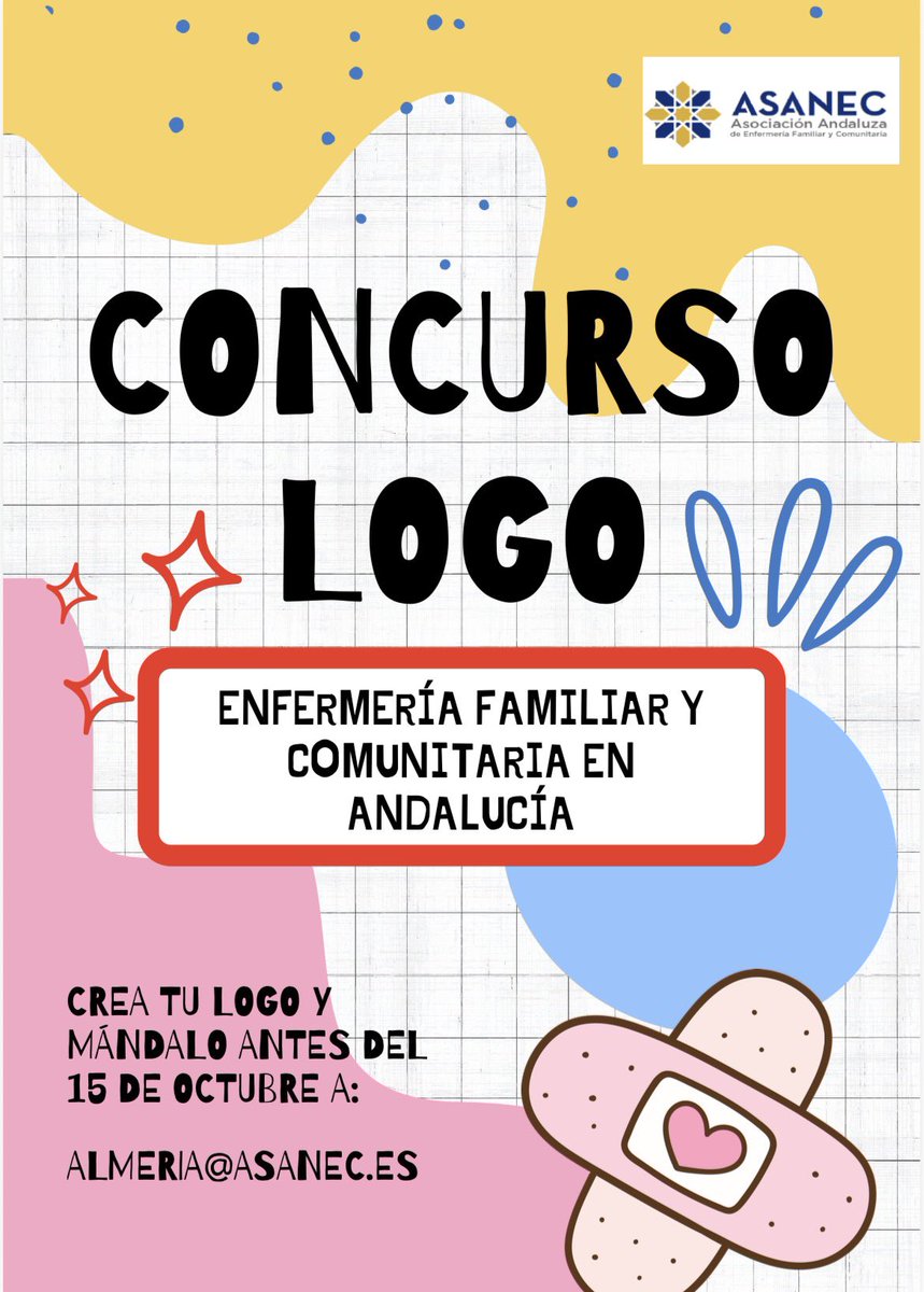 📣Concurso para la creación del logo de la Enfermera Especialista  en Enfermería Familiar  y Comunitaria en Andalucía  
🔜🔜Participa y mándanos tu logo antes del 15 de octubre❗️
🔗 asanec.es/wp-content/upl…