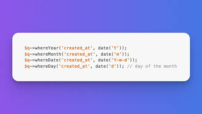 laravelbackpack's tweet image. #Laravel Tip

Date filtering is easy if you know these methods: