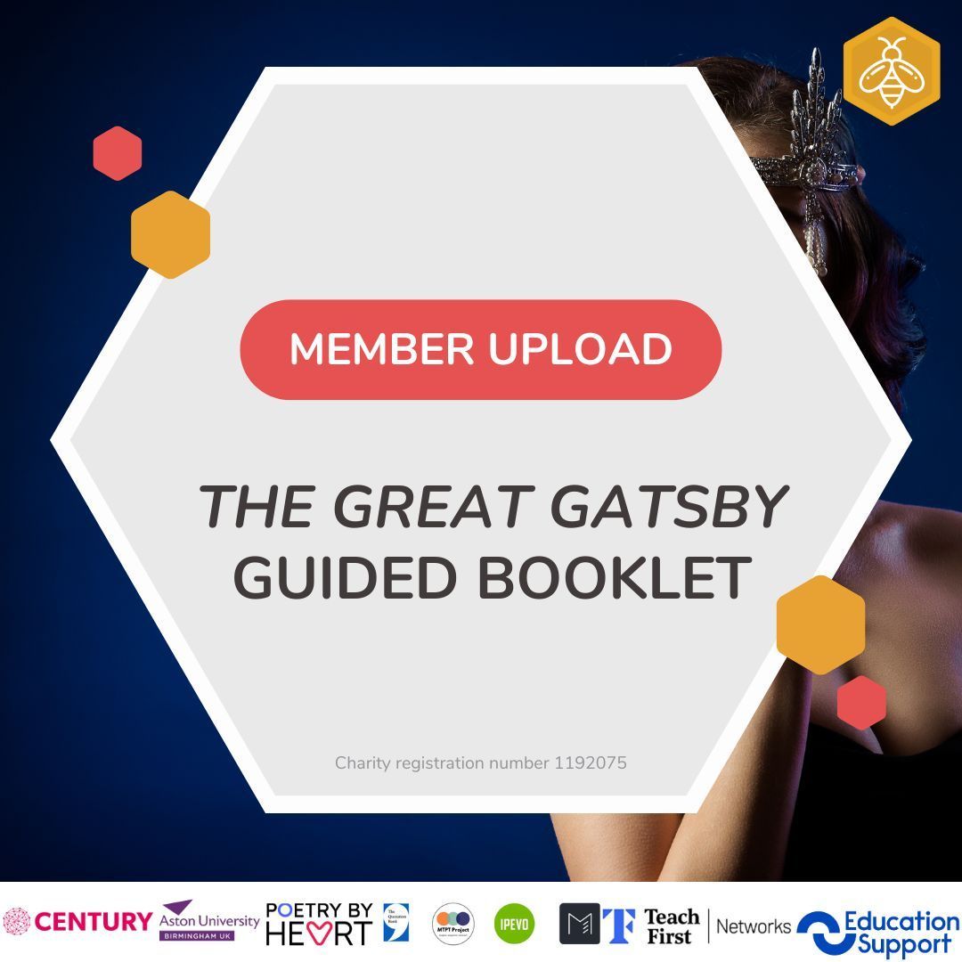 🚨 Member upload 🚨 

The Great Gatsby: This KS5 booklet with guided lessons for the novel can be used either as a coursework aid or lesson resources. It also includes a range of links to wider reading and contextual research.🐝

#Litdrive #TeamEnglish <a href="/Team_English1/">Team English</a>