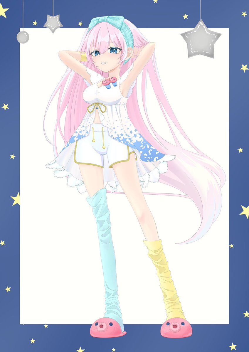 hanashi_91's tweet image. タコさんの夢見ルームウェア🐙⭐️

 #グッスマイラコン１１ルカ
 #巡音ルカ