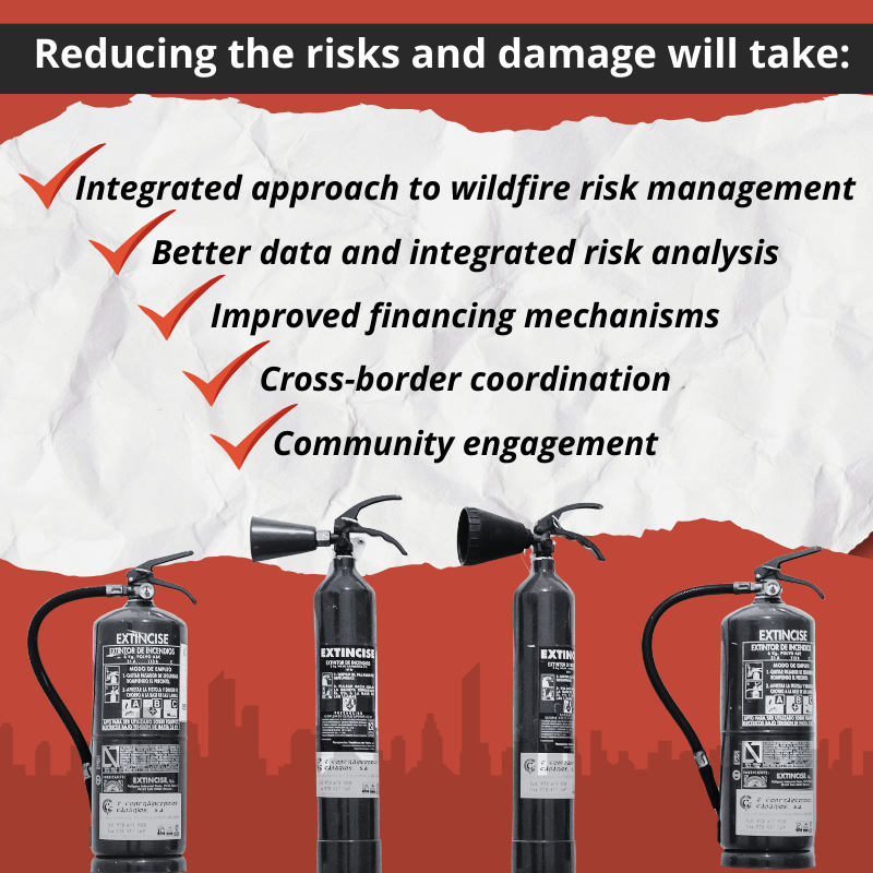 WorldBankECA's tweet photo. 🔥 Wildfires are becoming more frequent and severe across Europe, with a record area burned in 2025.

A new series of reports by the @WorldBank Group and @GFDRR, funded by @eu_echo, explores how countries can better protect lives, homes, and businesses.

Swipe to learn more ⬇️