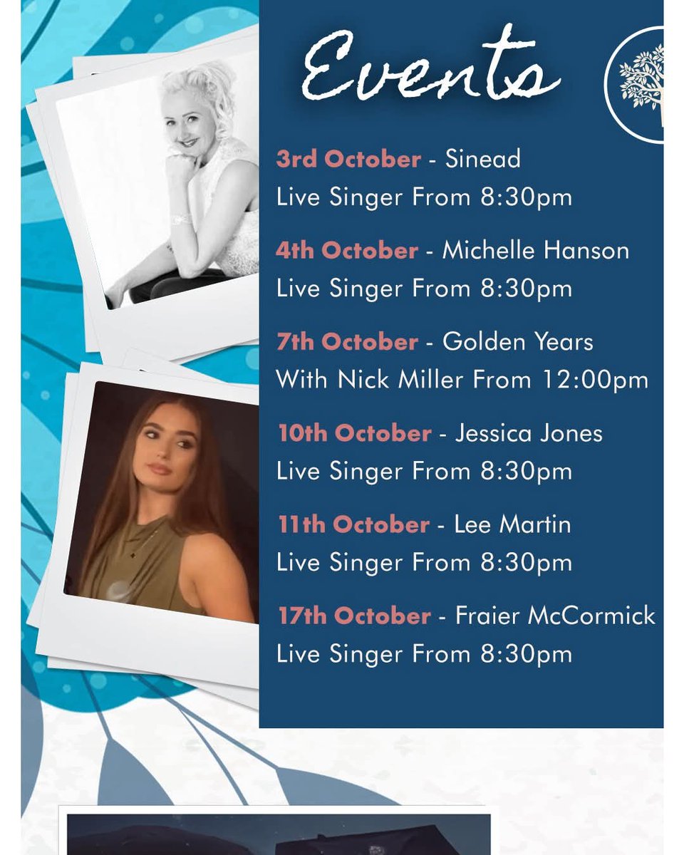 October one of our biggest months yet  🎶✨.
From incredible live bands to special themed nights,  something for everyone. you’ll always find a reason to celebrate with us.
Keep your diary free and join the fun — it'll be a month to remember!
#TheWoodlands #WhatsOn #OctoberLive