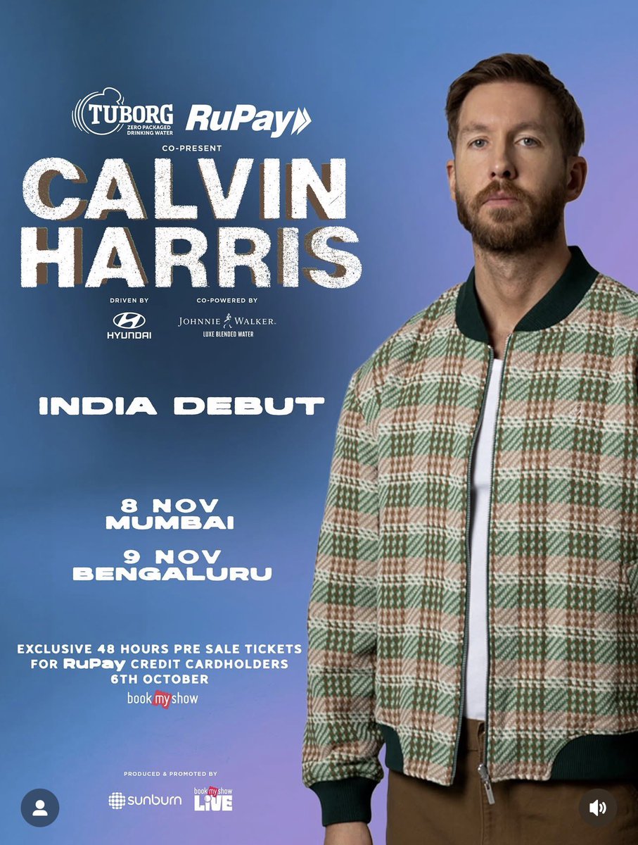 iamstake's tweet photo. CALVIN HARRIS INDIA TOUR ANNOUNCED 🇮🇳
 
8 November - Mumbai
9 November - Bangalore

Tickets on sale from 6th October!

@BookMyShow on roll with back to back announcements 🔥 https://t.co/Q46ZlzGIql