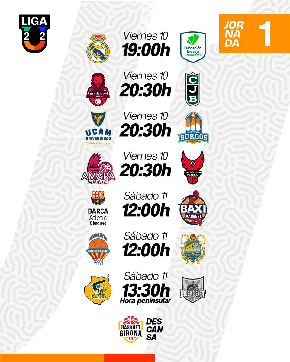 la liga U empieza el viernes que viene

let's gooooooooooooo 🚀

calendario completo aqui: acb.com/articulo/ver/5…