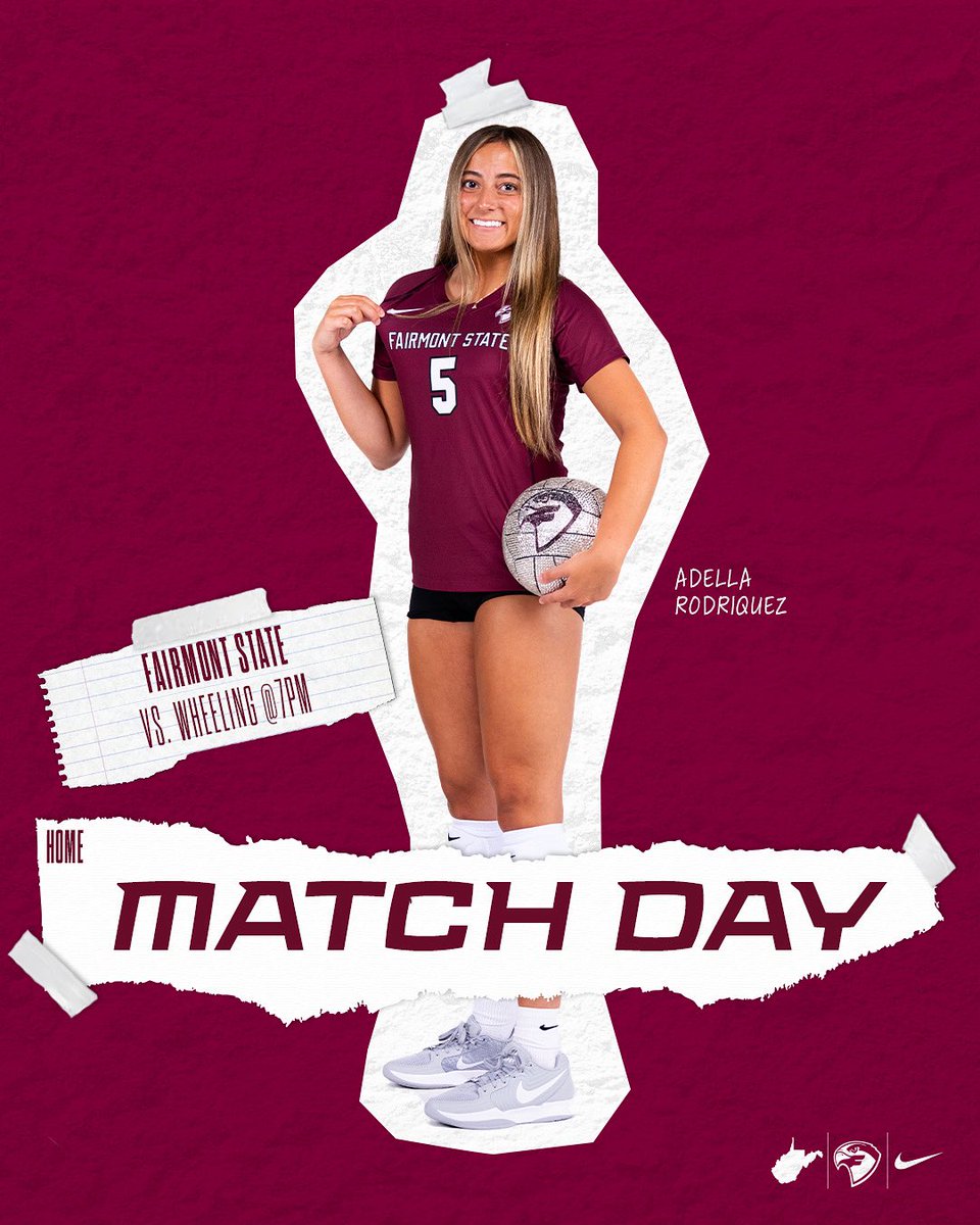 FairmontVball's tweet image. It’s MATCH DAY at Home and a Maroon Out!  For the first time in three weeks, we are back home in the Joe Retton Arena for a 7 pm MEC North Match against Wheeling!   Let’s pack the Joe!

⏰ 7 pm
📍Joe Retton Arena, Fairmont, WV
📺 mountaineast.tv/fairmont
📈 fightingfalcons.com/sidearmstats/w…