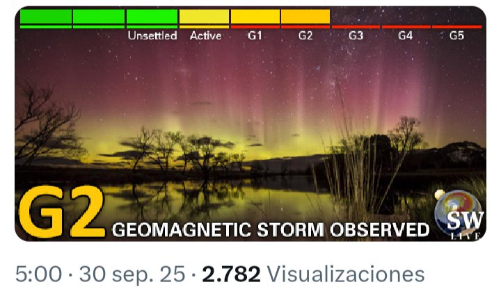 Toda la noche bajo tormentas geomenagneticas 🌈🌎 G3.G2 ,G1 &amp; G2 hasta ahora ❗

Perro Galáctico Blanco ♾️ 
Onda de la Noche 🌠 
Anillo Solar de la Semilla Resonante 💫 
#Actividad_Solar✴️ &amp; #Tzolkin ☸️