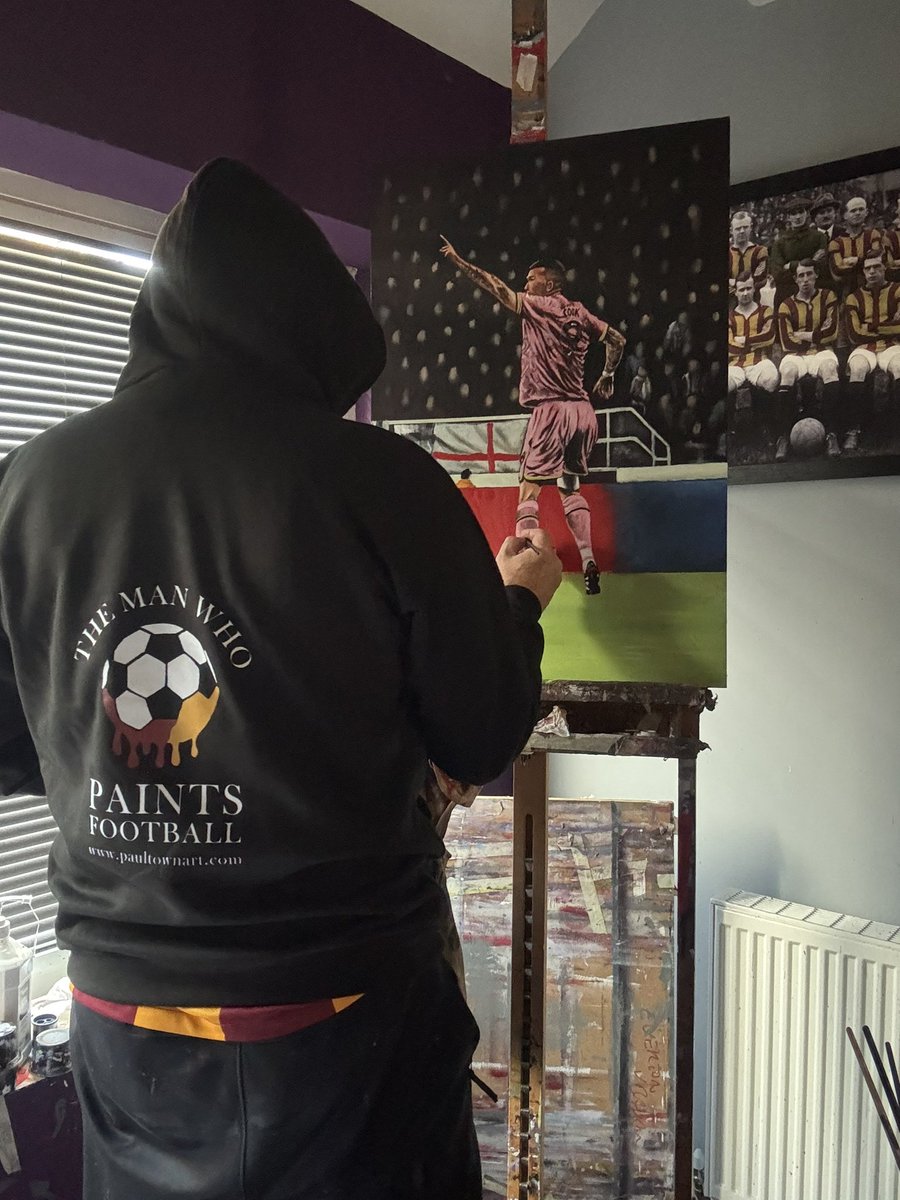 StadiumPortrait's tweet photo. Andy Cook beginning to look like Andy Cook today! #bcafc #bantams #andycook #nufc https://t.co/MH3X0fyMcY