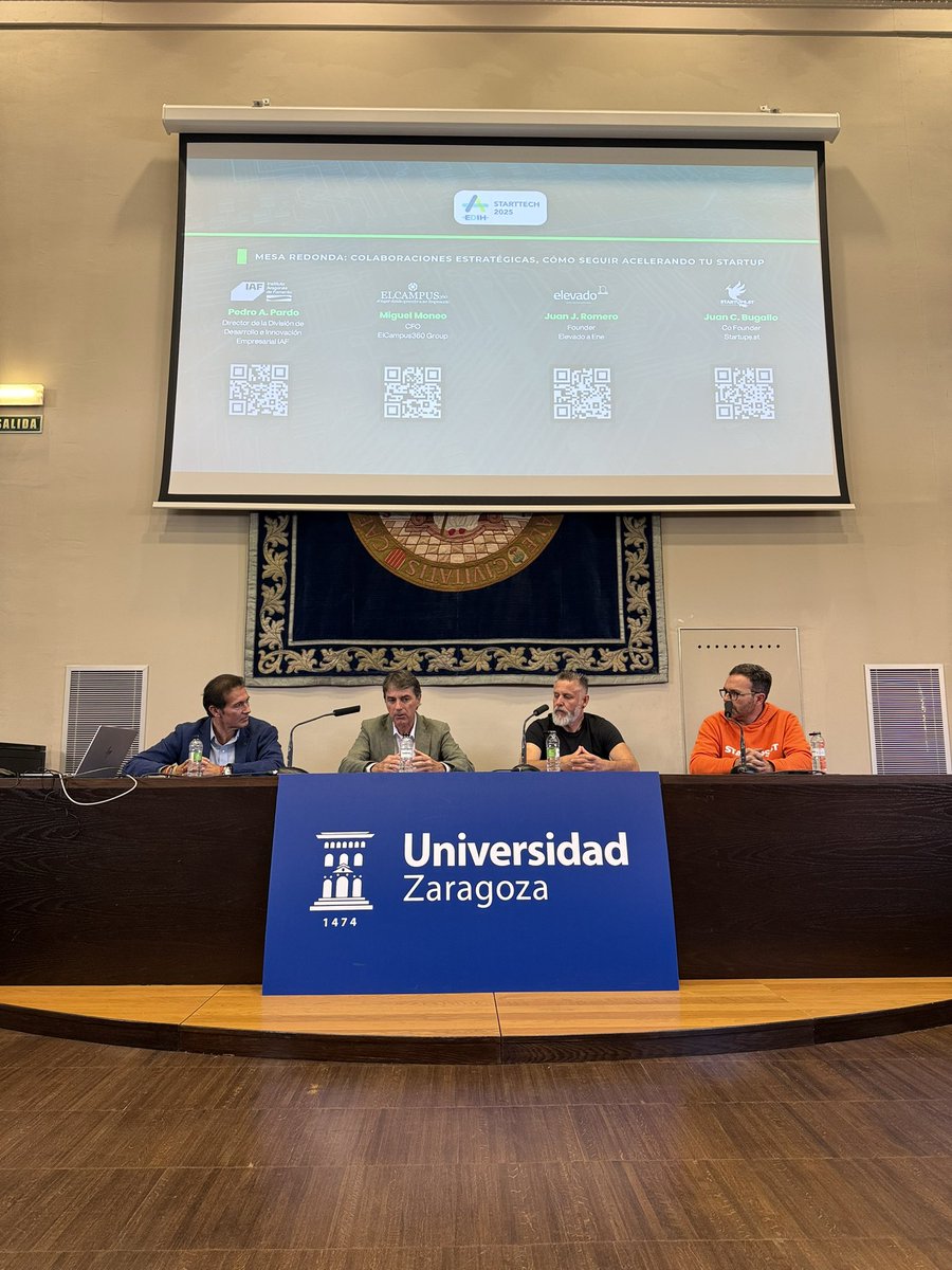 AragonDih's tweet image. Finaliza el DemoDay del StartTech con la mesa redonda: “Colaboraciones estratégicas, cómo seguir acelerando tu startup” 

Participan: Miguel Moneo de elcapus360 Group, Pedro A. Pardo @IAF_Aragon, @jcbugallo coordinador programa y Juan J. Romero de Elevado a Ene

 #StartTech #Edih