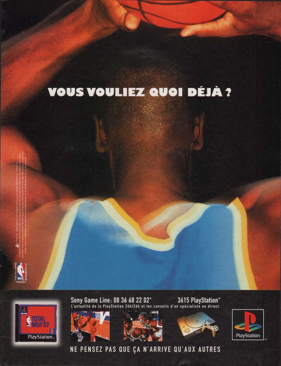 AllmightoFranky's tweet photo. La publicité papier #Playstation du jour,bonjour!Pour ce dernier jour de ce mois de septembre consacrée à la console de #Sony,des pubs pour #TotalNBA97,#TestDriveOffRoad,#Adidas Power Soccer et #MechWarrior2!#retro #retrogaming #oldschool #culturepub #80s #90s https://t.co/9FkN1lxBvP