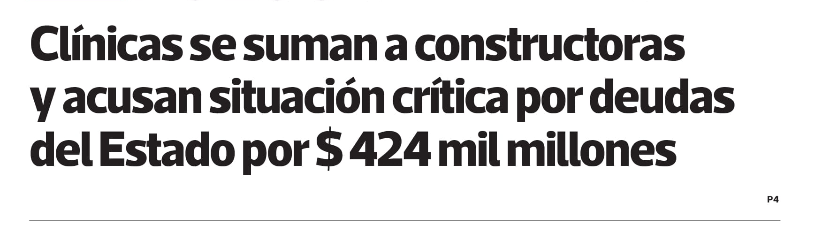 Impresionante.
Clínicas estiman que la deuda a septiembre por la atención de pacientes de Fonasa asciende a $424 mil millones, un alza de 38% en doce meses:
latercera.com/pulso/noticia/…