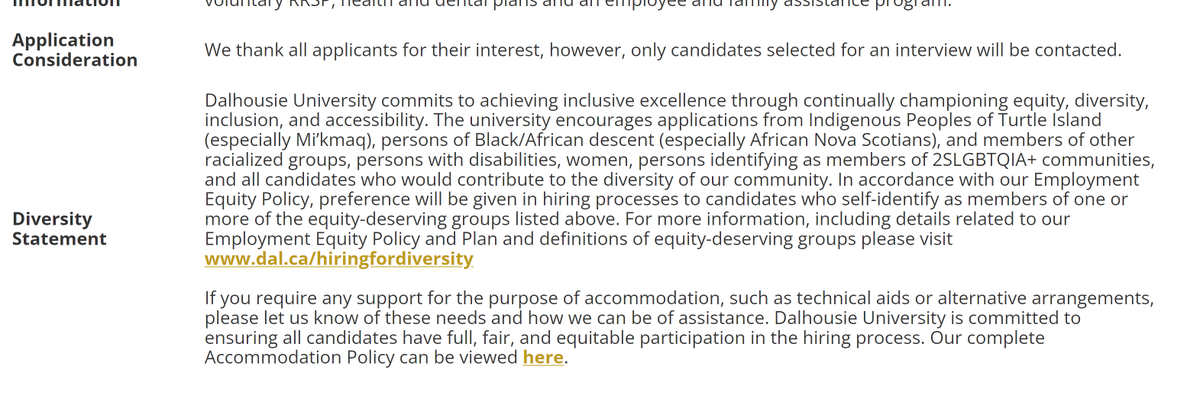 Tablesalt13's tweet photo. NEW Dalhousie University rolls out new blanket DEI hiring policy: 

"Preference will be given to Indigenous Peoples of Turtle Island, African Nova Scotians, other racialized groups, persons with disabilities, women, persons identifying as members of 2SLGBTQIA+ communities." https://t.co/LedSHjZlig