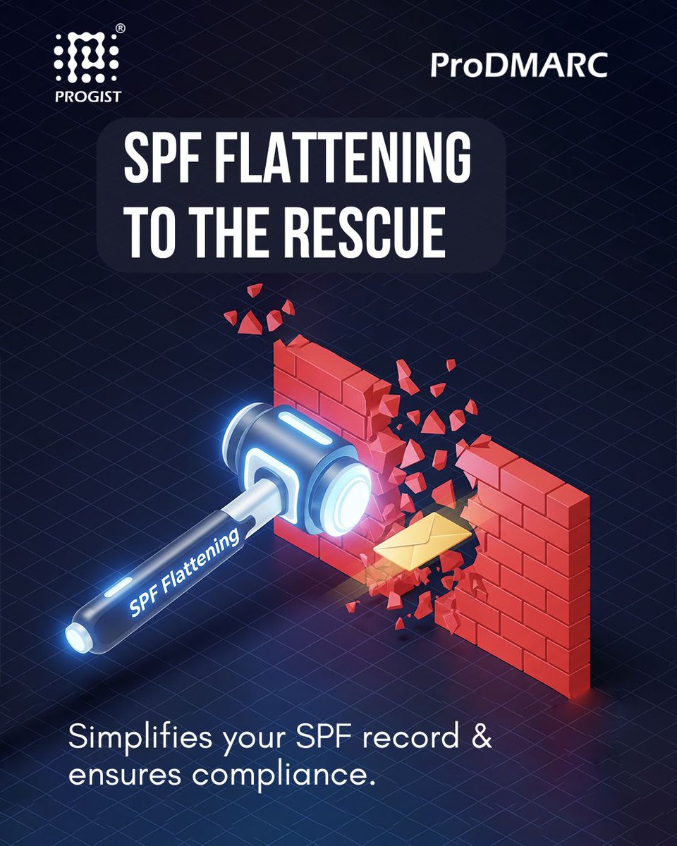 _Progist_'s tweet image. Hitting SPF lookup limits?
Your emails may be bouncing!
✨ Our SPF Flattening Service:
✔ Simplifies SPF
✔ Ensures compliance
✔ Boosts inbox placement
📩 Don’t let critical emails fail.
🔗 Fix it now: progist.net/products/prodm…
#SPFFlattening #EmailDeliverability #ProDMARC